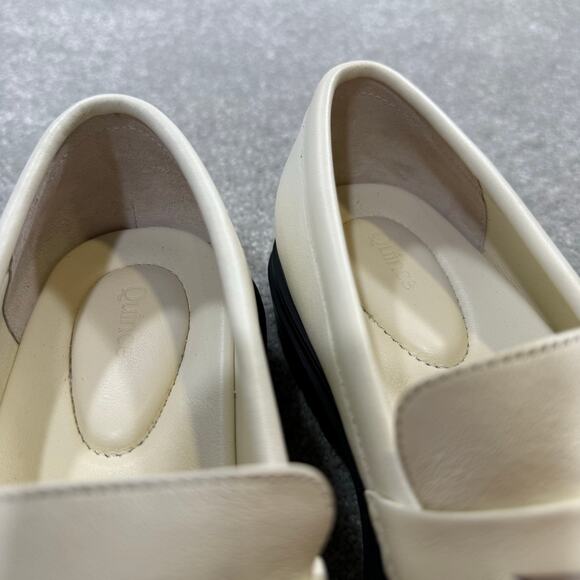 Quince Like New w Box Italian Leather Lug Sole Loafer Bone Sz 8 Comfort Shoe Eco - Picture 7 of 14